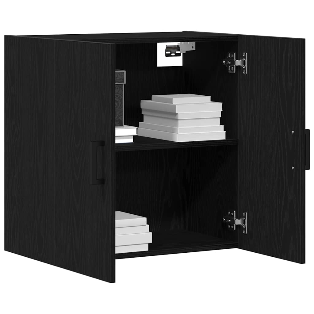 Vegghengt skap Svart Eik 60 x 31 x 60 cm Konstruert tre