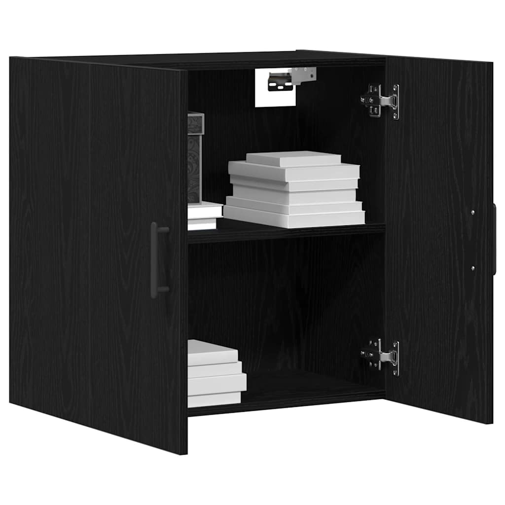 Vegghengt skap Svart Eik 60 x 31 x 60 cm Konstruert tre
