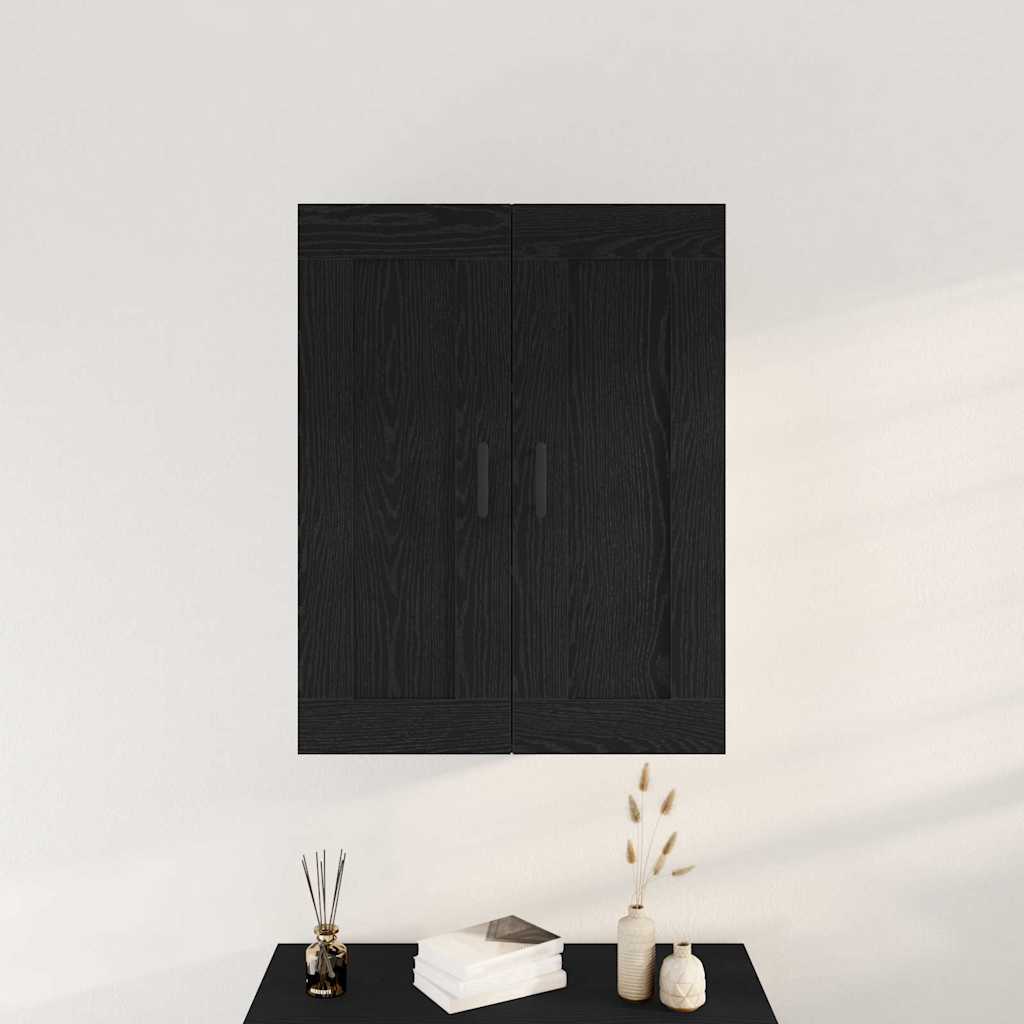 Vegghengt skap Svart Eik 69,5 x 34 x 90 cm Konstruert tre