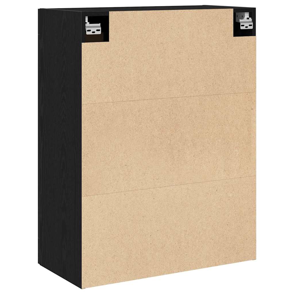 Vegghengt skap Svart Eik 69,5 x 34 x 90 cm Konstruert tre