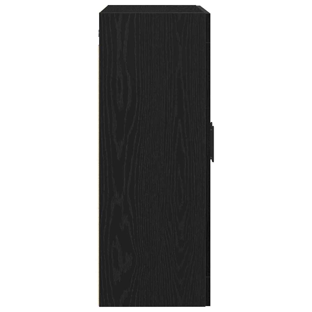 Vegghengt skap Svart Eik 69,5 x 34 x 90 cm Konstruert tre