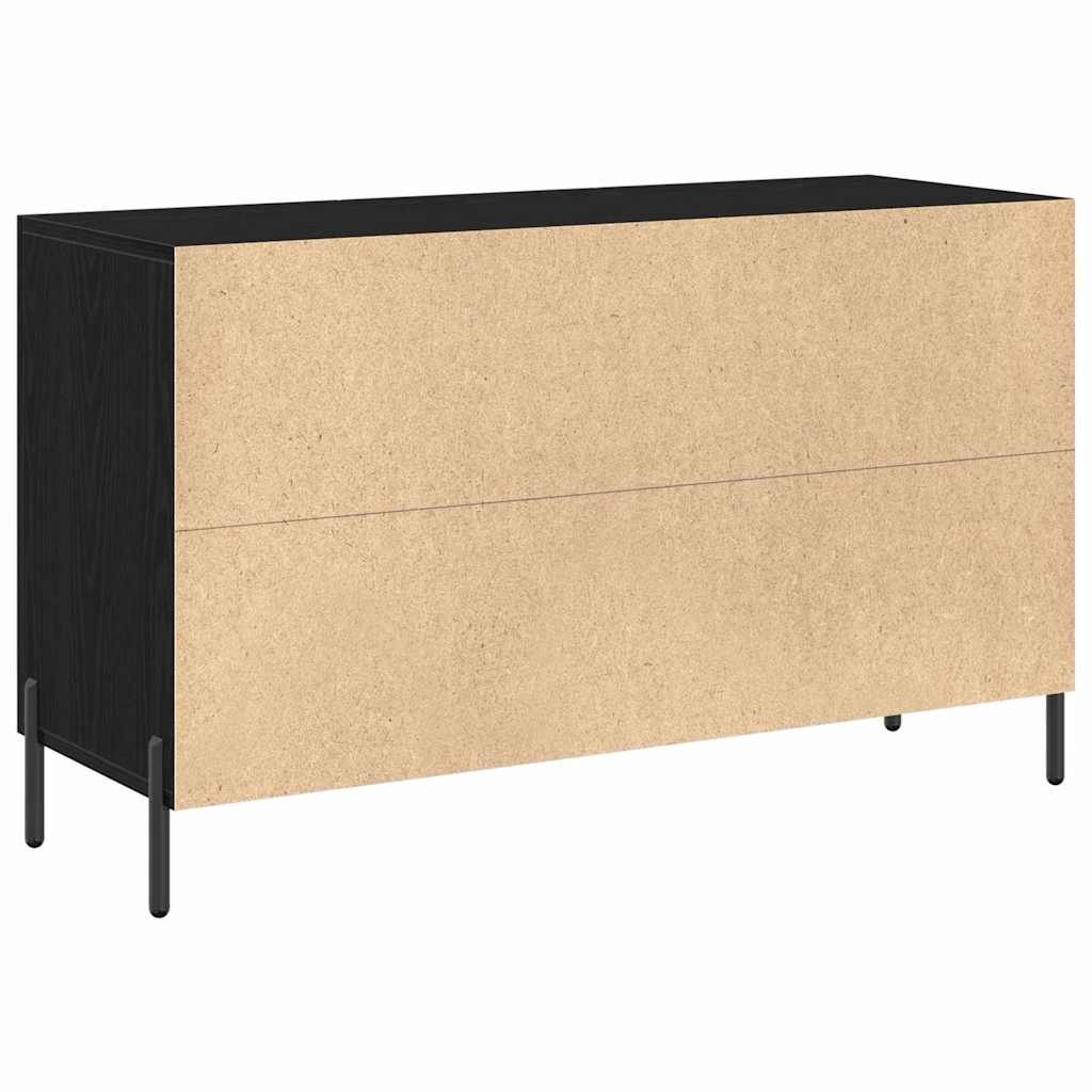 Serviesskap med skuff Svart Eik 100 x 36 x 60 cm Konstruert tre