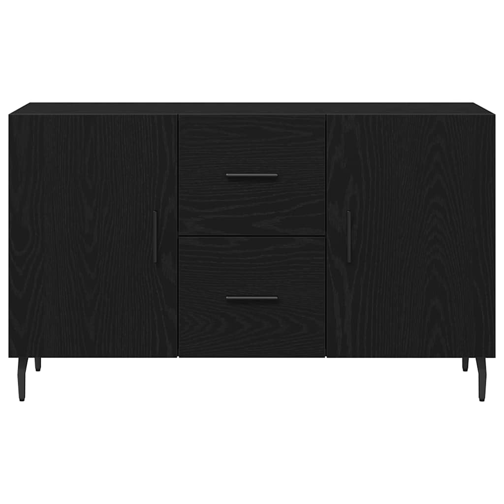 Serviesskap med skuff Svart Eik 100 x 36 x 60 cm Konstruert tre