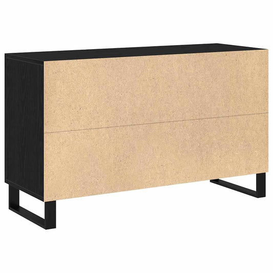 Serviesskap med skuff Svart Eik 100 x 36 x 60 cm Konstruert tre