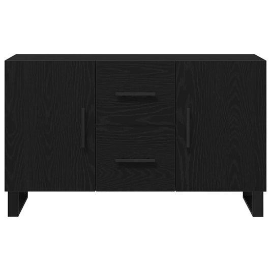 Serviesskap med skuff Svart Eik 100 x 36 x 60 cm Konstruert tre