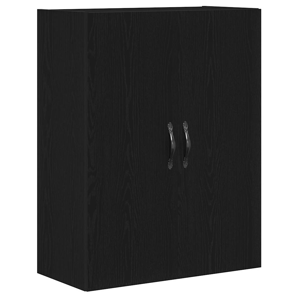 Vegghengt skap Svart Eik 69,5 x 34 x 180 cm Konstruert tre