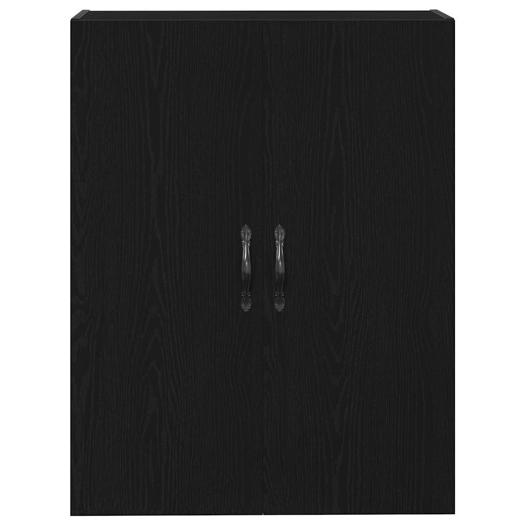 Vegghengt skap Svart Eik 69,5 x 34 x 180 cm Konstruert tre