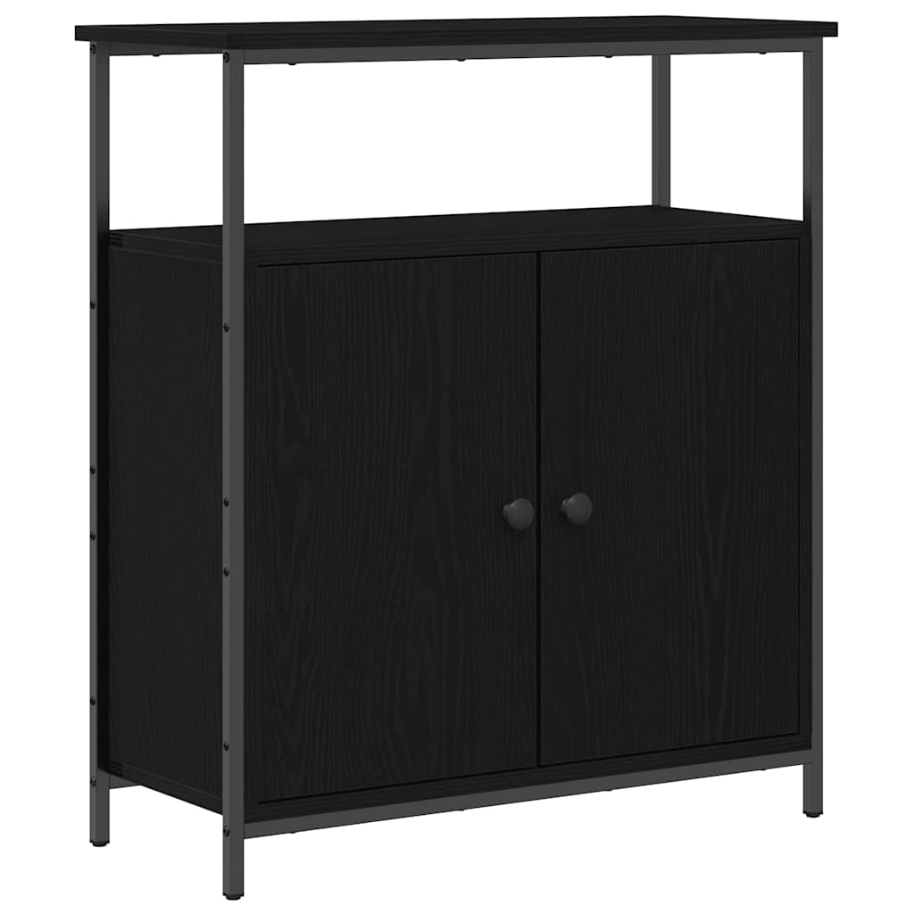 Serviesskap Svart Eik 70 x 30 x 80 cm Konstruert tre