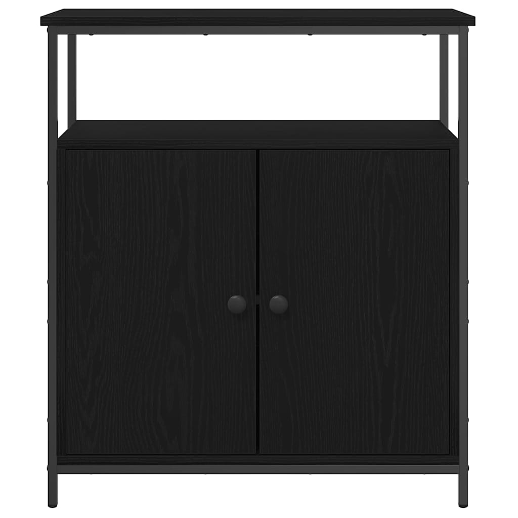 Serviesskap Svart Eik 70 x 30 x 80 cm Konstruert tre