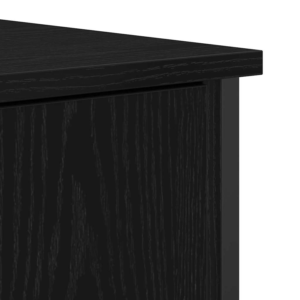 Serviesskap Svart Eik 70 x 30 x 80 cm Konstruert tre