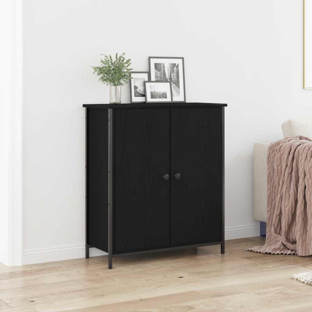 Serviesskap Svart Eik 70 x 30 x 80 cm Konstruert tre