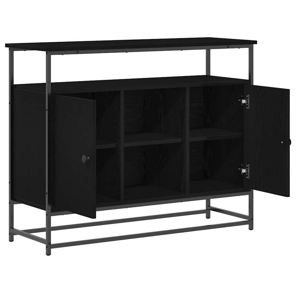Serviesskap Svart Eik 100 x 35 x 80 cm Konstruert tre