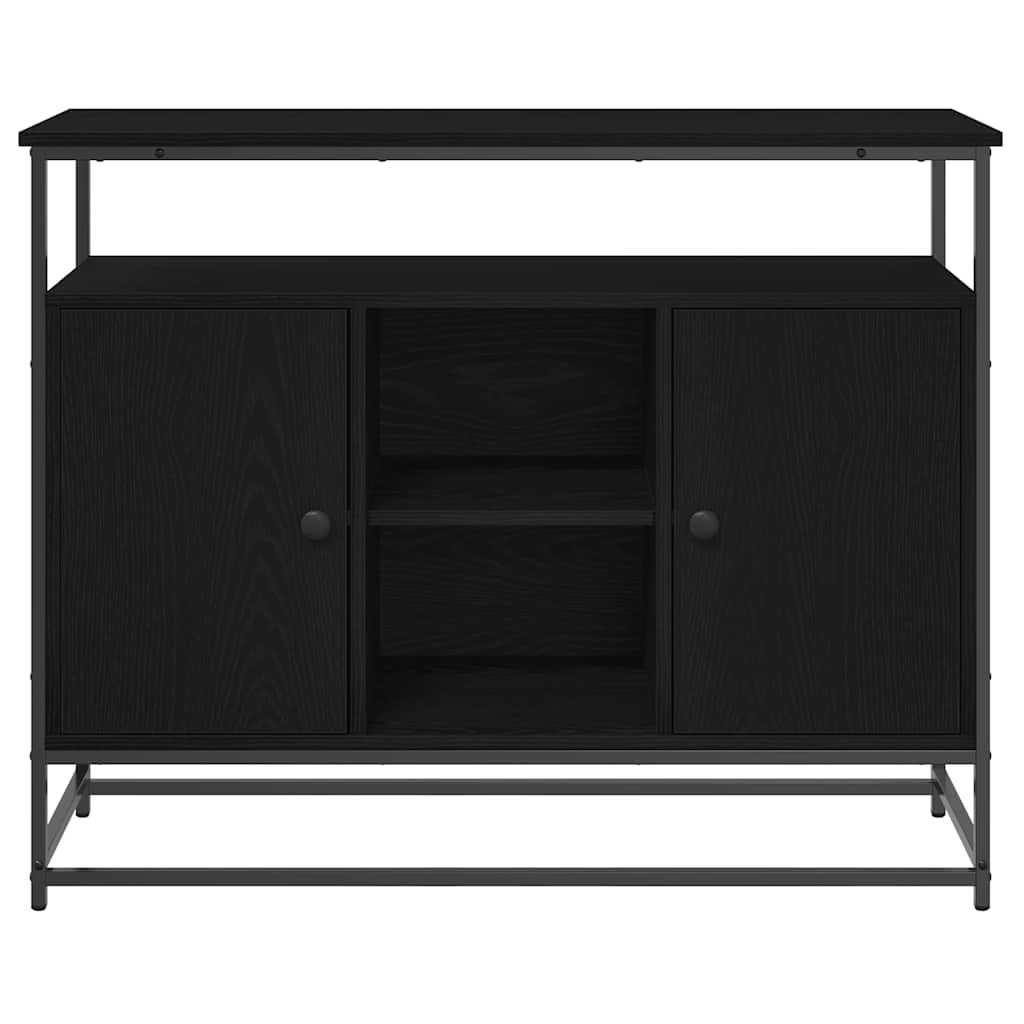 Serviesskap Svart Eik 100 x 35 x 80 cm Konstruert tre