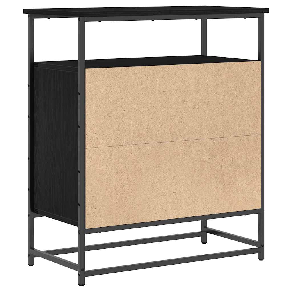 Serviesskap Svart Eik 69 x 35 x 80 cm Konstruert tre