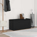 Oppbevaringsbenk Svart eik 102 x 42 x 45 cm Konstruert tre