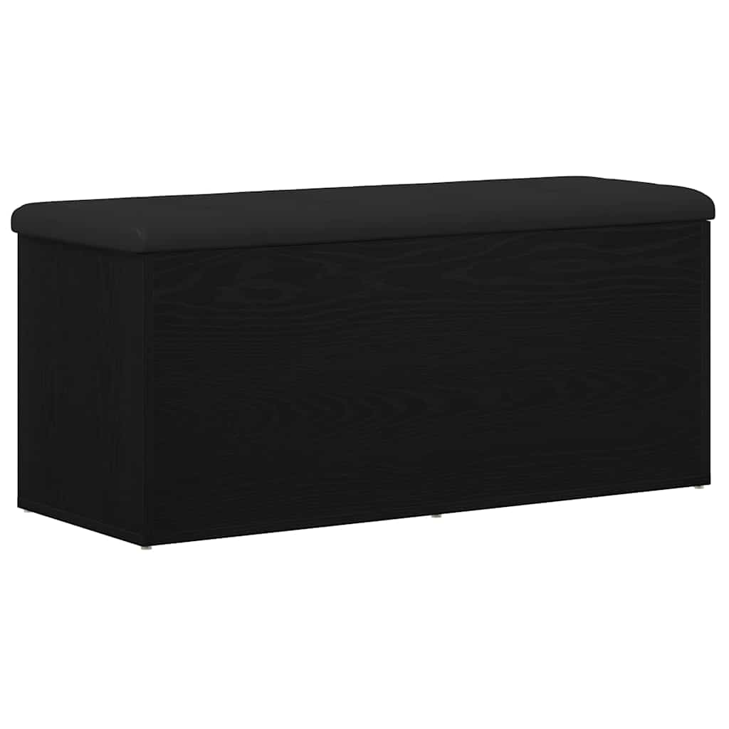 Oppbevaringsbenk Svart eik 102 x 42 x 45 cm Konstruert tre