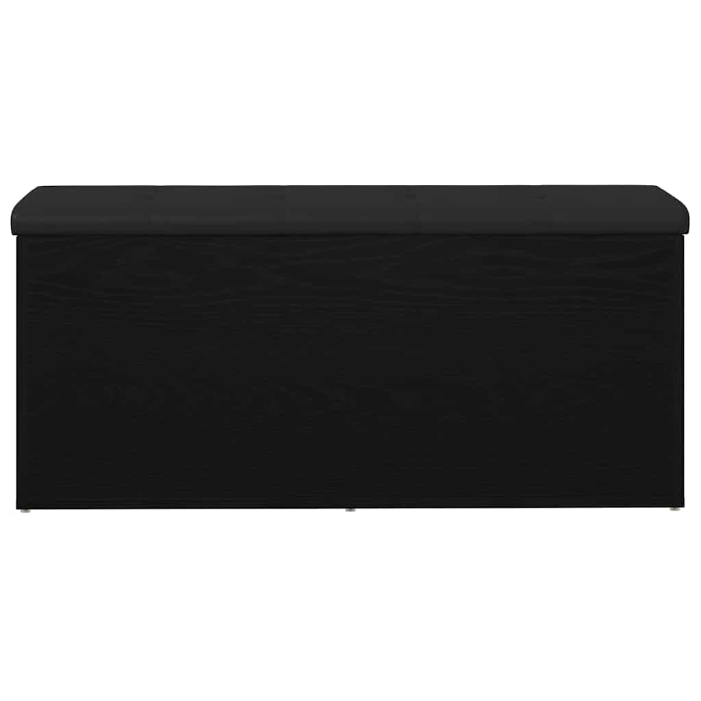 Oppbevaringsbenk Svart eik 102 x 42 x 45 cm Konstruert tre