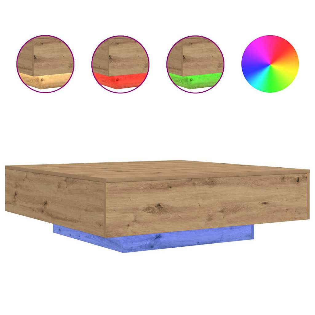 Kaffebord Artisan Eik 100 x 100 x 31 cm Konstruert tre