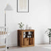 LED sideboard Brun 60,5 x 37 x 67 cm Konstruert tre