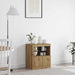 LED sideboard Brun 60,5 x 37 x 67 cm Konstruert tre