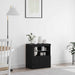 LED sideboard Svart 60,5 x 37 x 67 cm Konstruert tre
