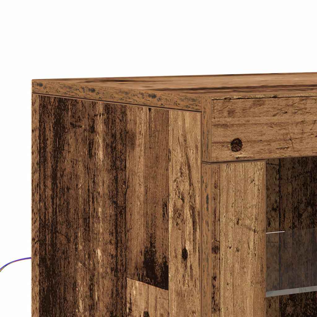 LED sideboard Gammelt tre 60,5 x 37 x 100 cm Konstruert tre