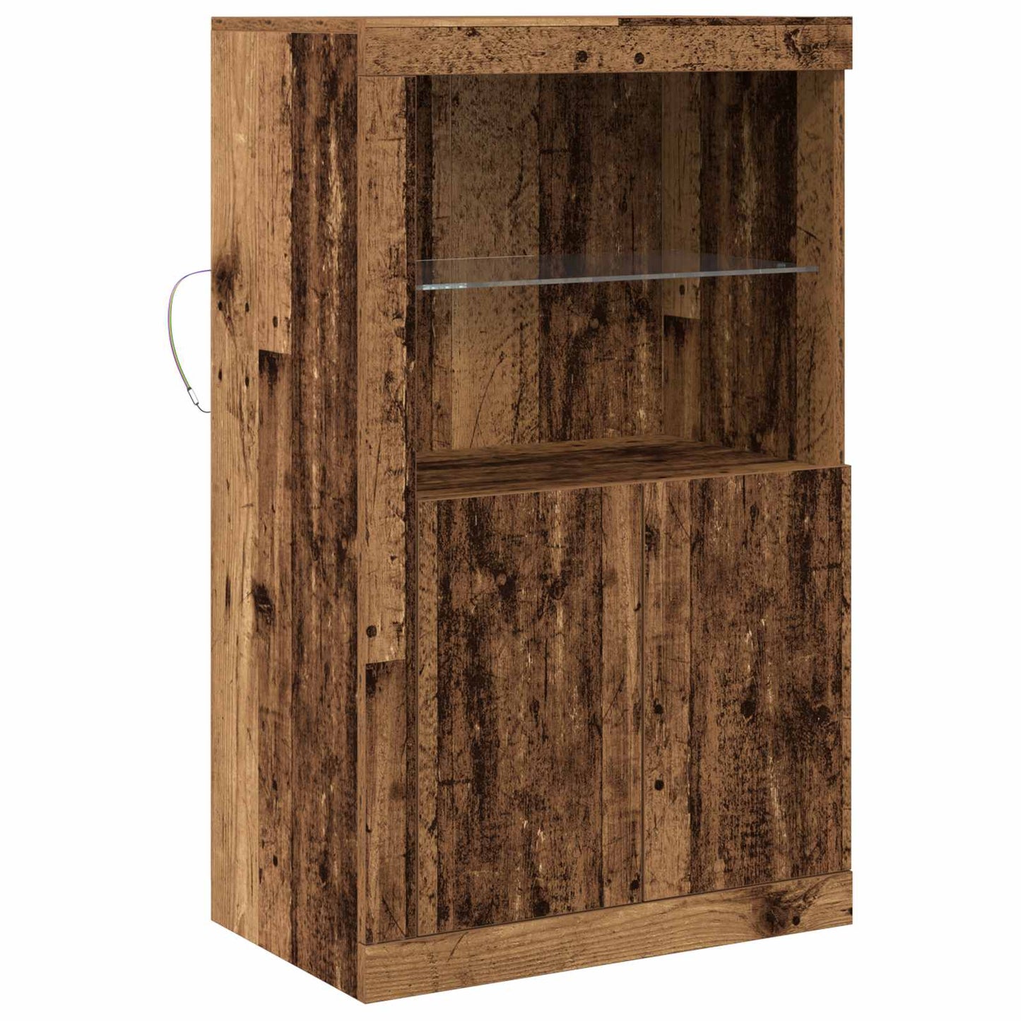 LED sideboard Gammelt tre 60,5 x 37 x 100 cm Konstruert tre