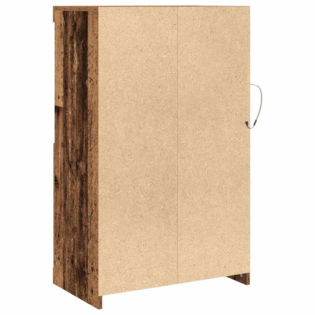LED sideboard Gammelt tre 60,5 x 37 x 100 cm Konstruert tre
