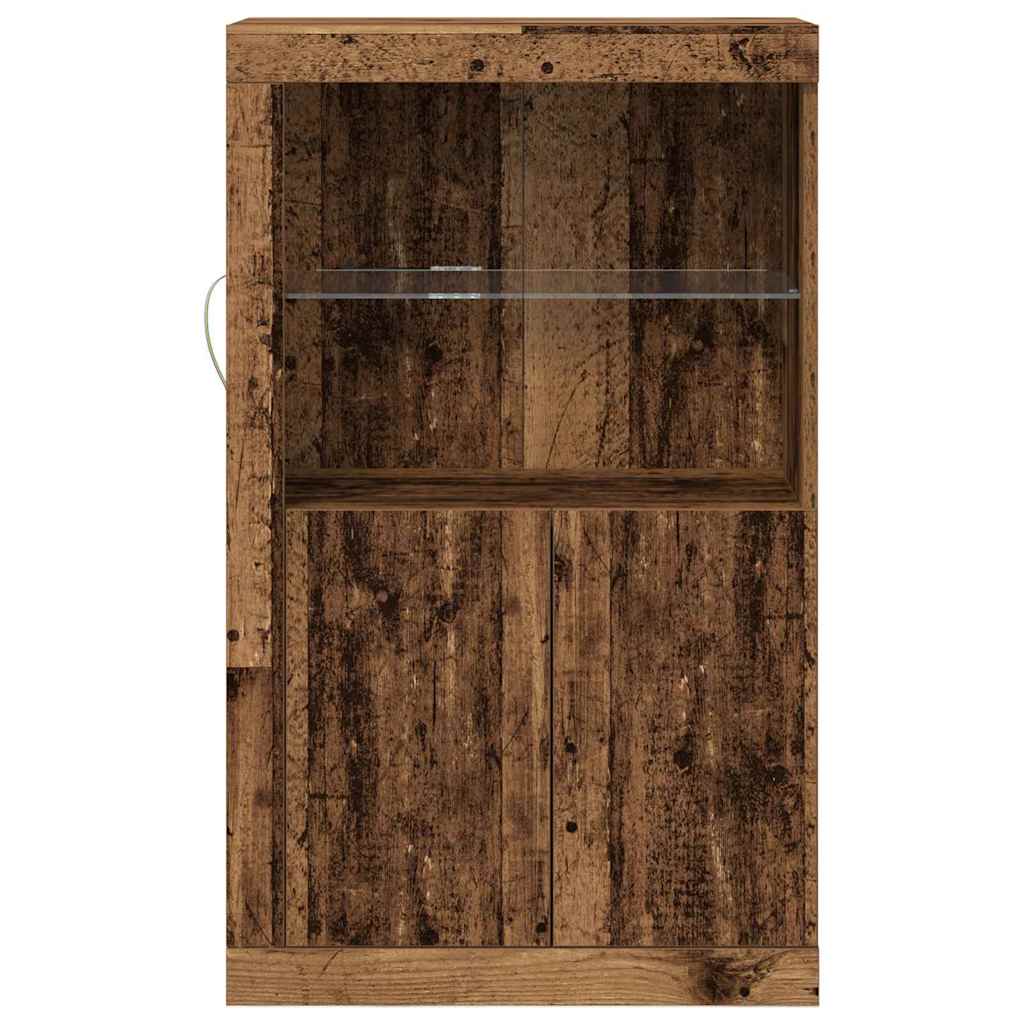 LED sideboard Gammelt tre 60,5 x 37 x 100 cm Konstruert tre