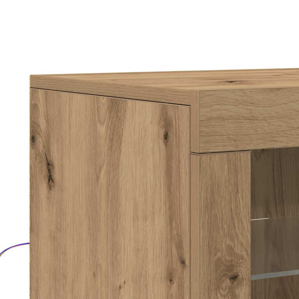LED sideboard Artisan Eik 60,5 x 37 x 100 cm Konstruert tre