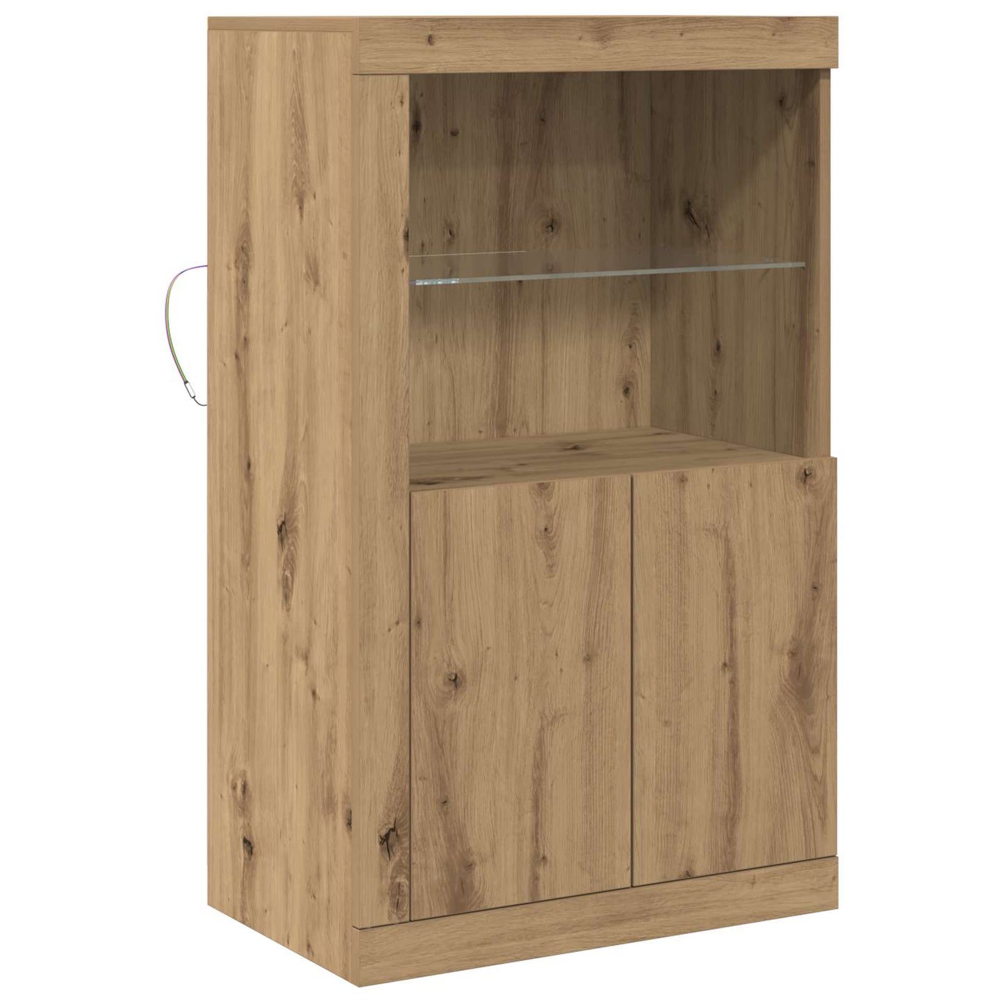 LED sideboard Artisan Eik 60,5 x 37 x 100 cm Konstruert tre