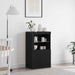 LED sideboard 60,5 x 37 x 100 cm Konstruert tre Svart Eik