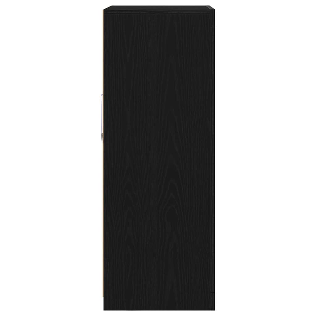 LED sideboard 60,5 x 37 x 100 cm Konstruert tre Svart Eik