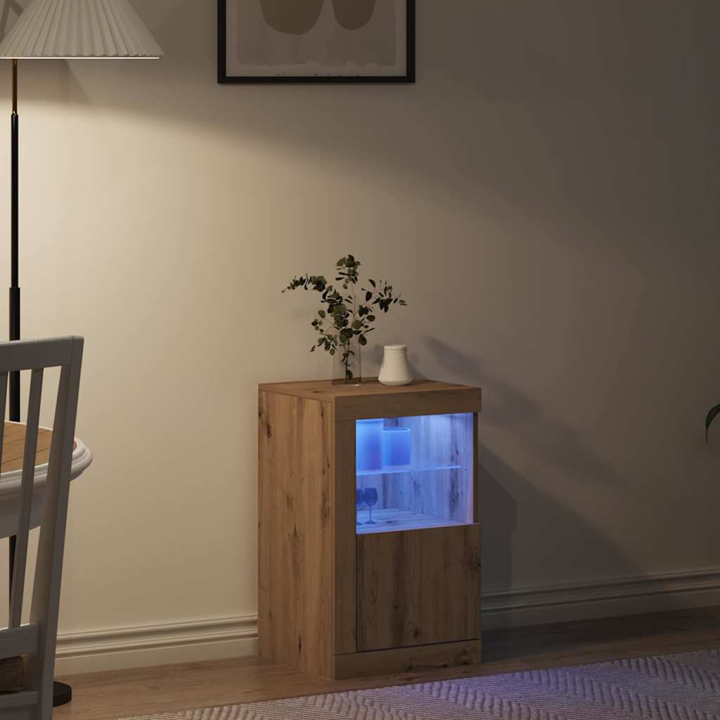 LED sideboard Artisan Eik 41 x 37 x 67 cm Konstruert tre