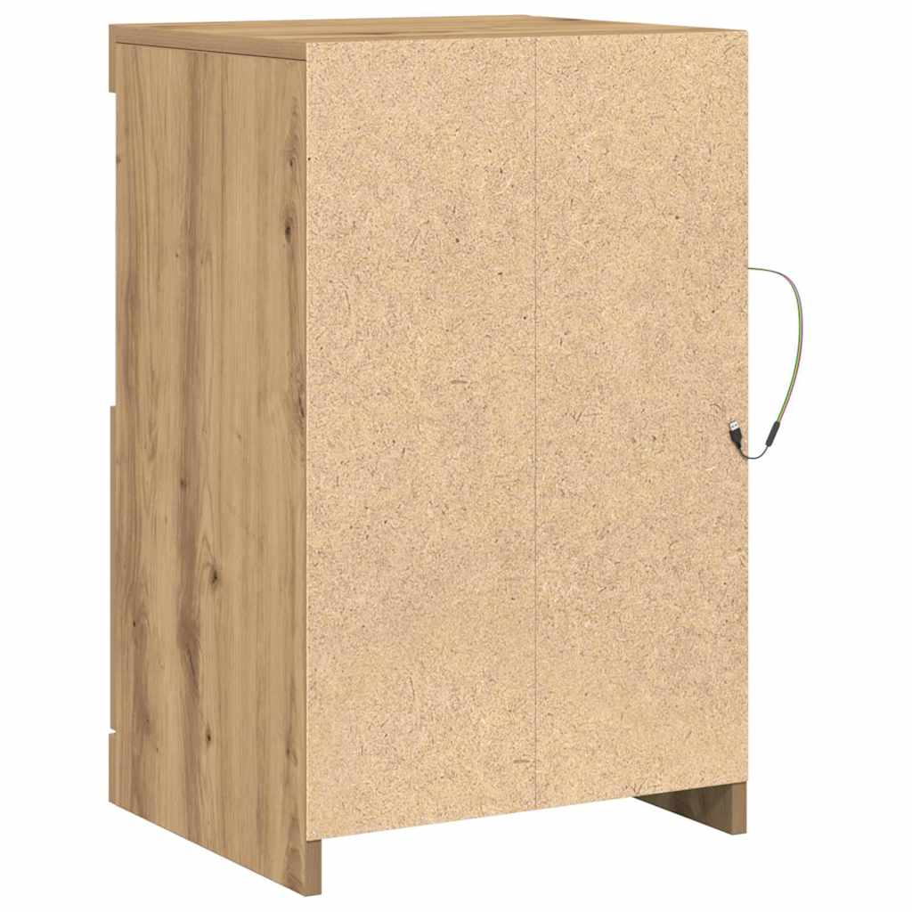 LED sideboard Artisan Eik 41 x 37 x 67 cm Konstruert tre