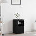 LED sideboard 41 x 37 x 67 cm Konstruert tre Svart Eik