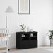 LED sideboard 2 pcs Svart Eik 41 x 37 x 67 cm Konstruert tre