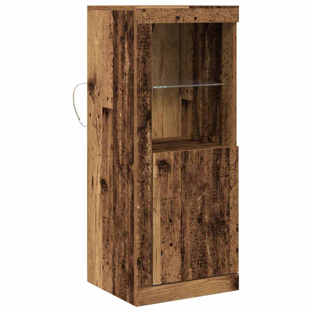 LED sideboard Brun 41 x 37 x 100 cm Konstruert tre