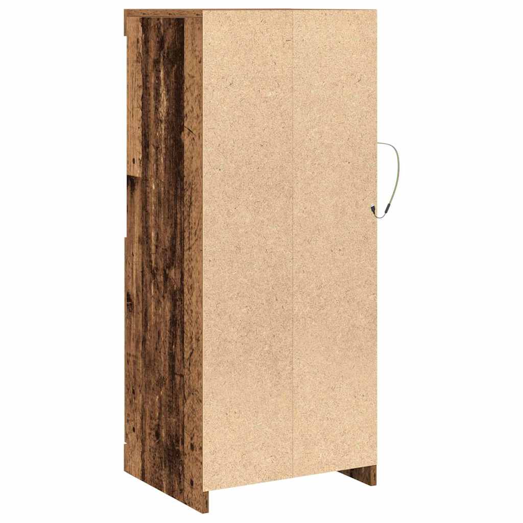 LED sideboard Brun 41 x 37 x 100 cm Konstruert tre