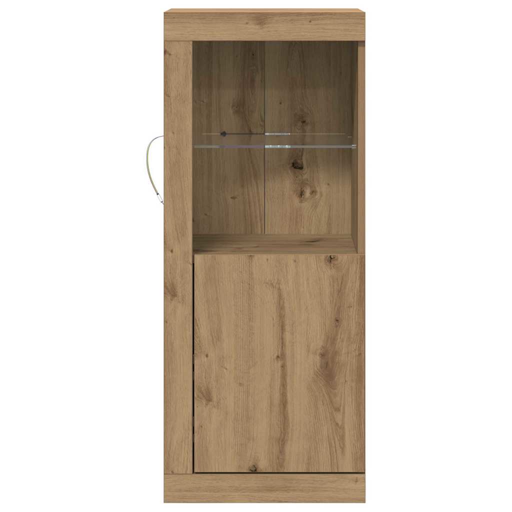 LED sideboard Brun 41 x 37 x 100 cm Konstruert tre