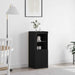 LED sideboard Svart 41 x 37 x 100 cm Konstruert tre