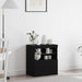 LED sideboard Svart 60,5 x 37 x 67 cm Konstruert tre