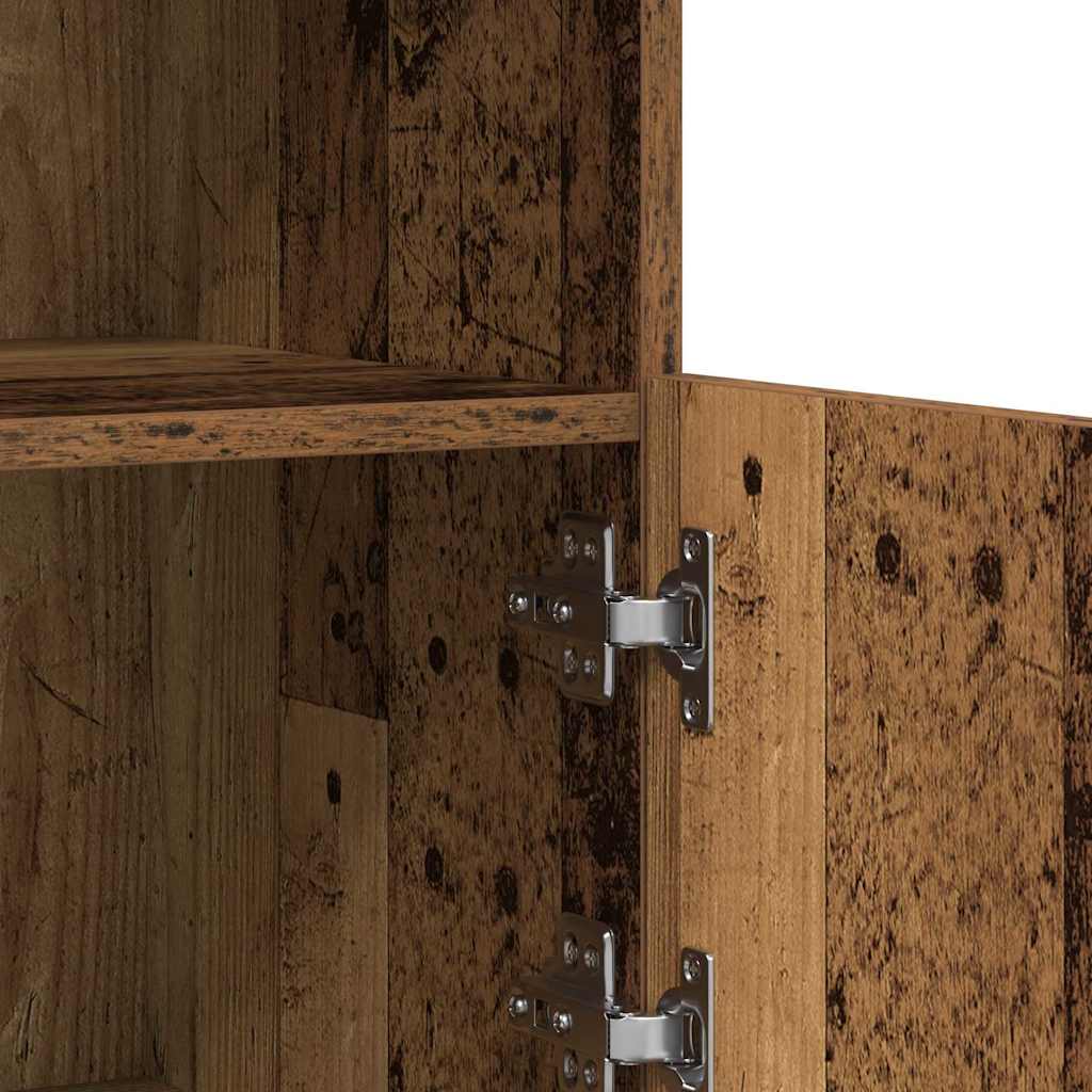 LED sideboard Brun 81 x 37 x 66,5 cm Konstruert tre
