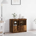 LED sideboard Brun 81 x 37 x 66,5 cm Konstruert tre