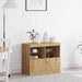 LED sideboard Brun 81 x 37 x 66,5 cm Konstruert tre