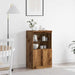 LED sideboard Brun 60 x 37 x 100 cm Konstruert tre