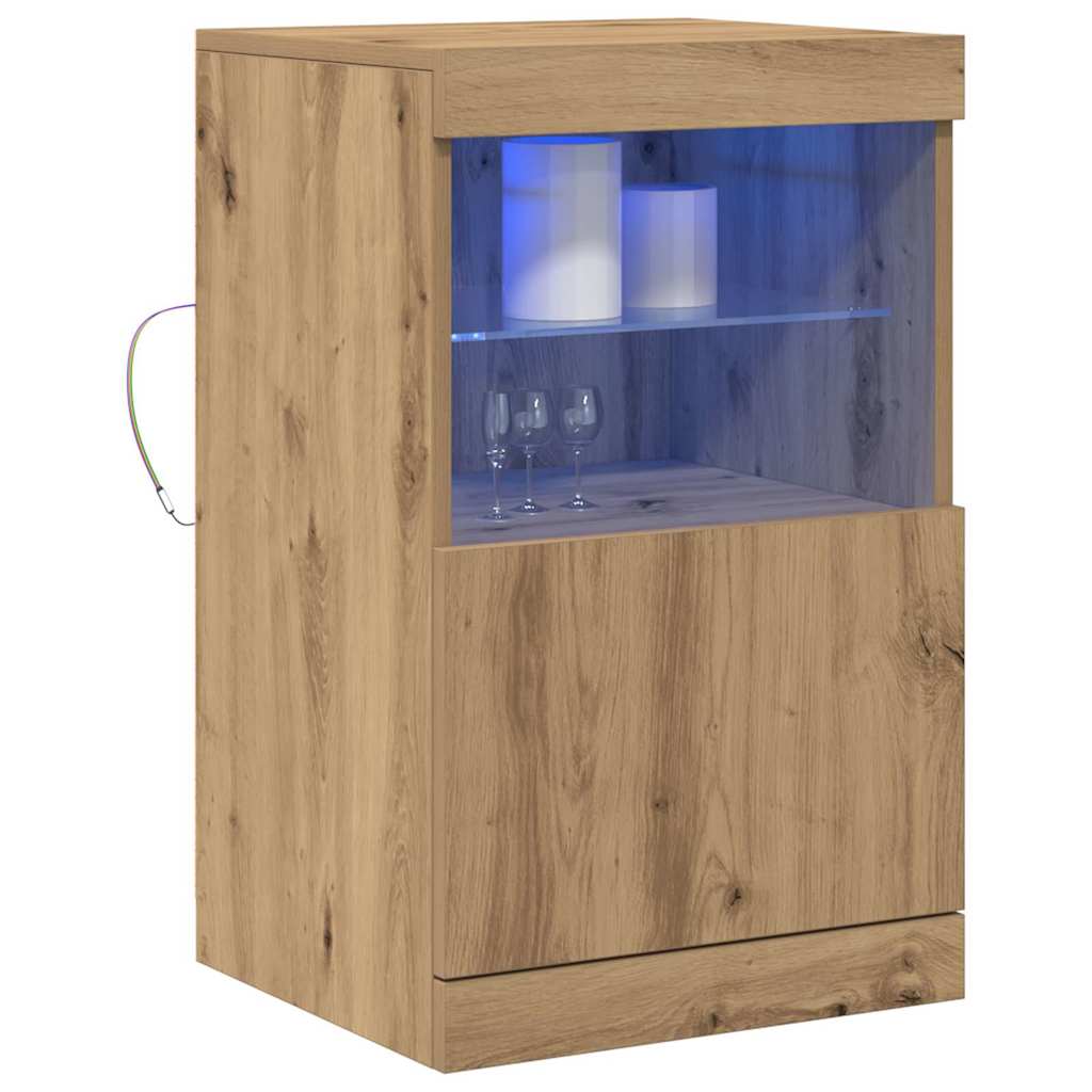 LED sideboard Artisan Eik 41 x 37 x 67 cm Konstruert tre