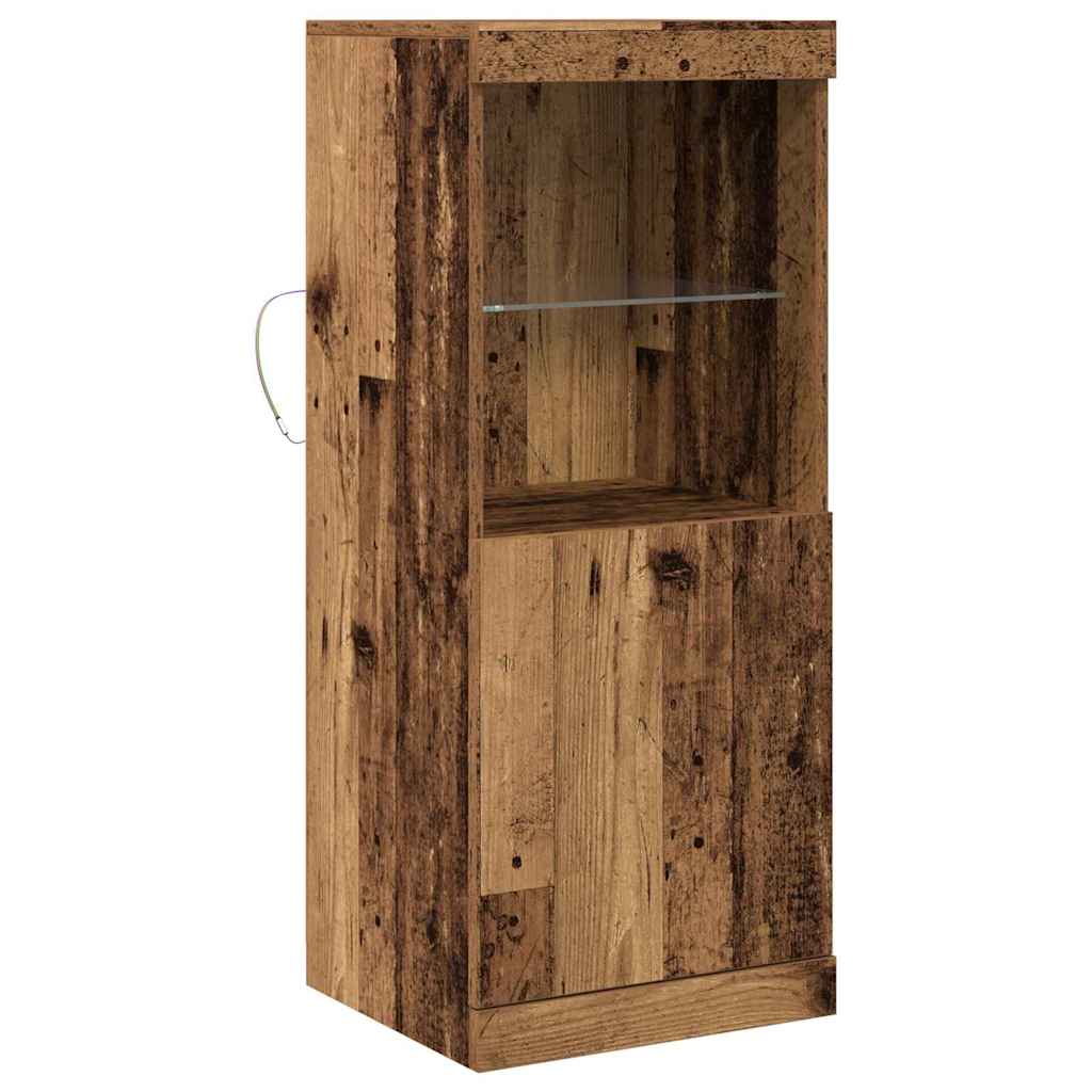 LED sideboard Gammelt tre 41 x 37 x 100 cm Konstruert tre