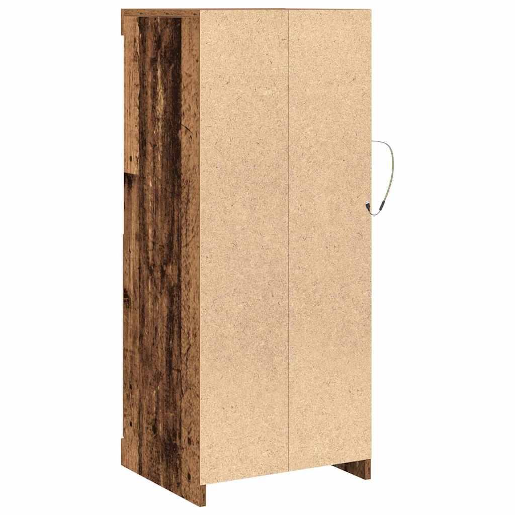 LED sideboard Gammelt tre 41 x 37 x 100 cm Konstruert tre