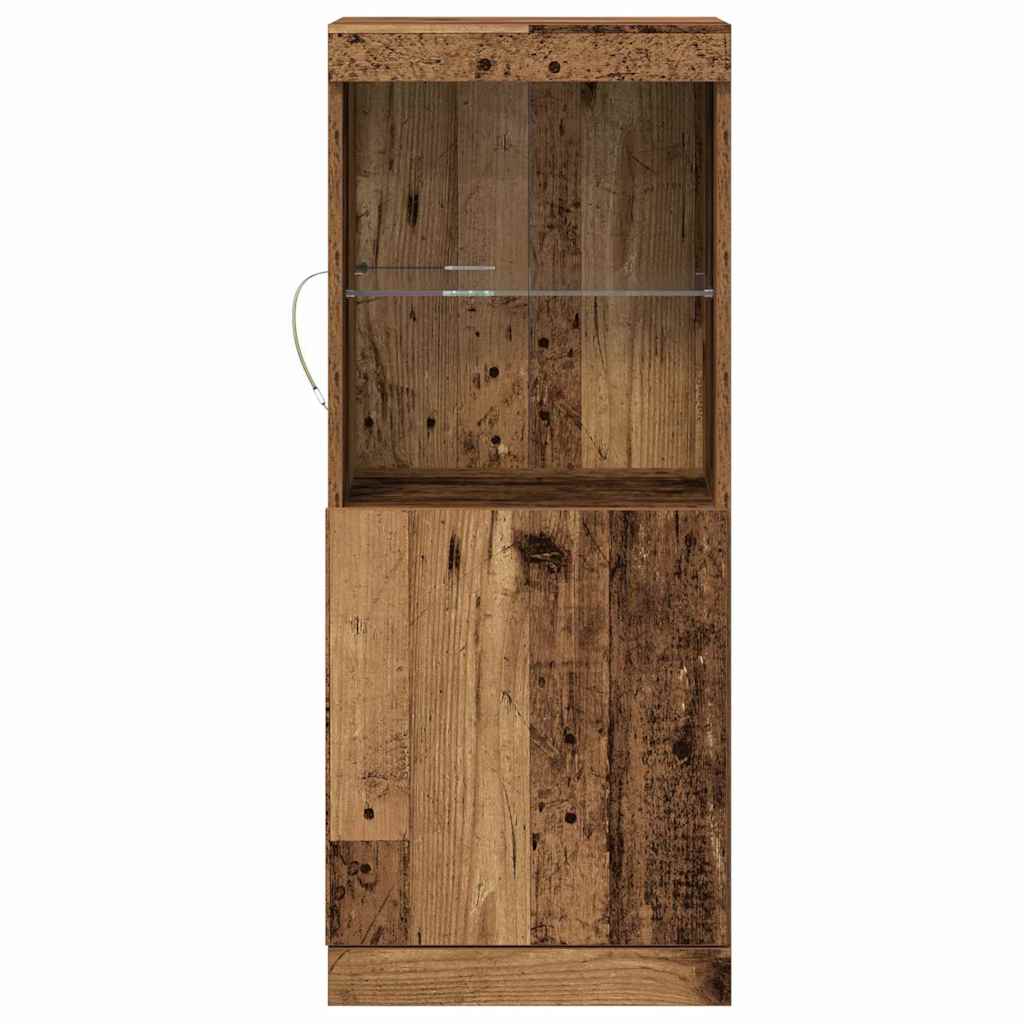 LED sideboard Gammelt tre 41 x 37 x 100 cm Konstruert tre